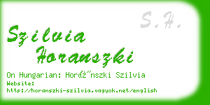 szilvia horanszki business card